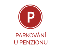parkování u penzionu Třeboň